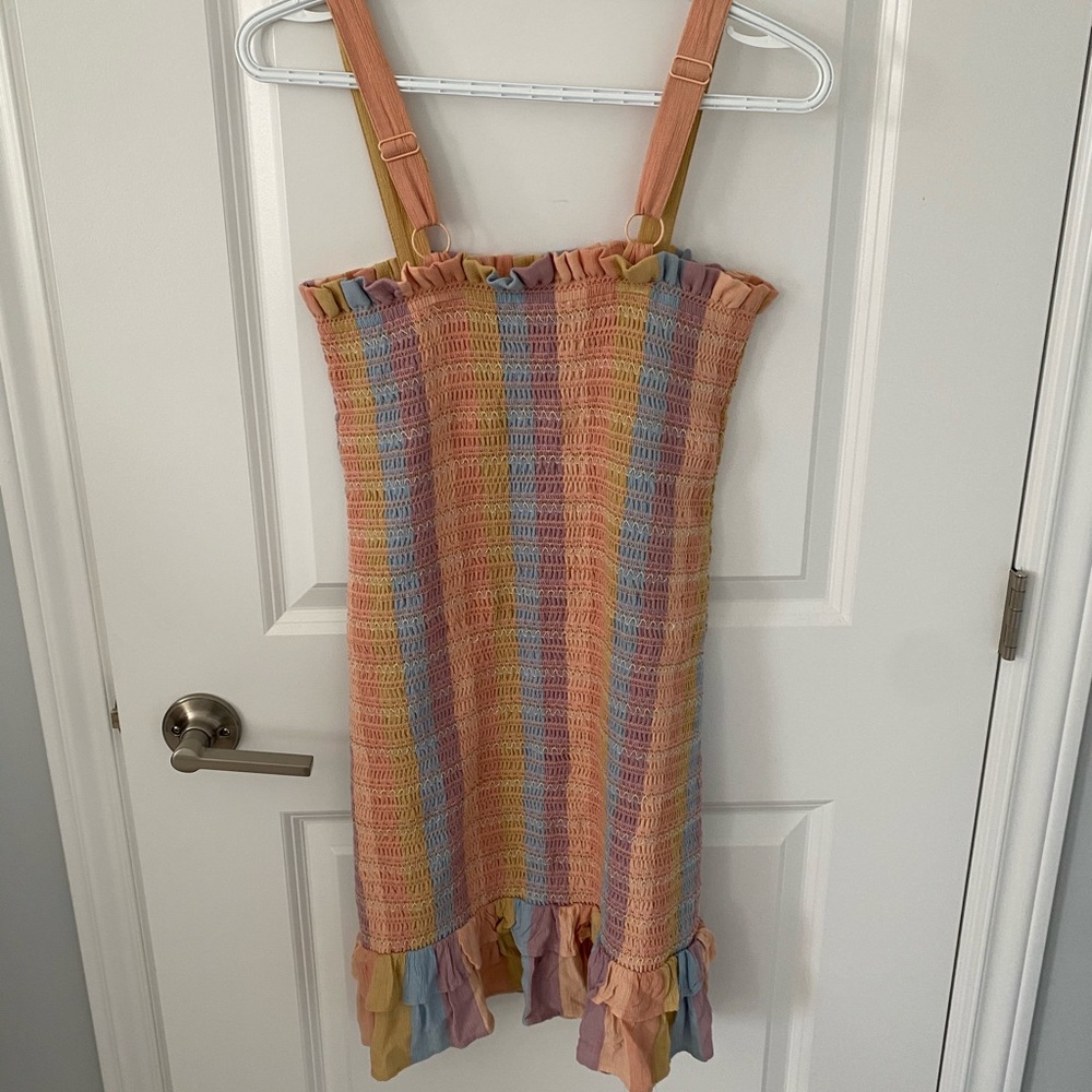 NWT American Eagle Smocked Striped Bodycon Dress - Picture 4 of 7